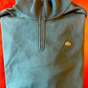 Lacoste forest/hunter green 1/4 pullover